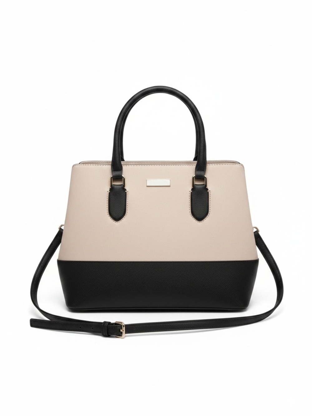 kate spade Beige and Black Two-Tone Satchel